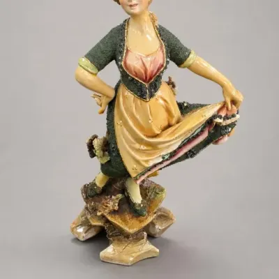 Sale Photo Thumbnail #311: Painted Ceramic Woman Figurine