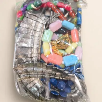 Sale Photo Thumbnail #89: Bagged Assorted Costume Jewelry Necklaces and Beads