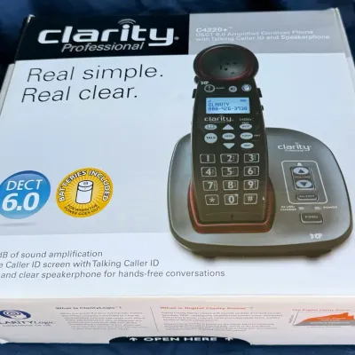 Clarity Professional C4220+ Amplified Cordless Phone w/ Talking Caller ID & Box