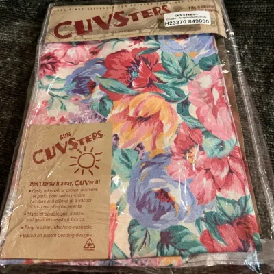 Sun Cuvsters Floral Chaise Lounge Cushion Slipcover – Resplendent Chintz NIP