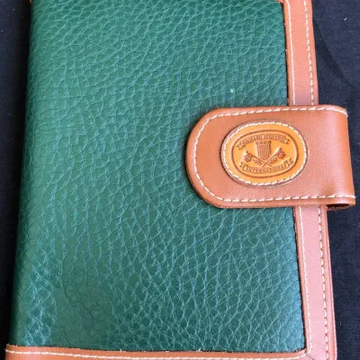 Michael Stevens International Green & Tan Portfolio Organizer Binder