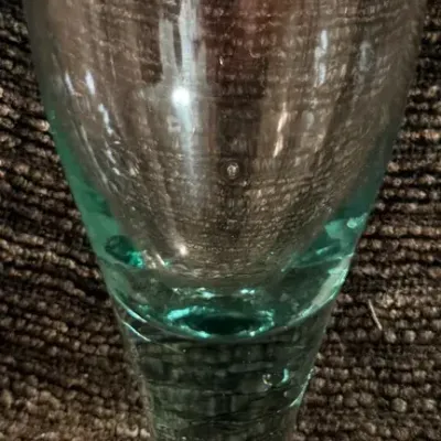 Libbey Green-Tint Pilsner Beer Glass with Embossed Logo Foot