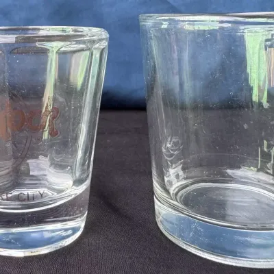 Hard Rock Café Salt Lake City Shot Glass & Heavy Base Rocks Glass – Set of 2