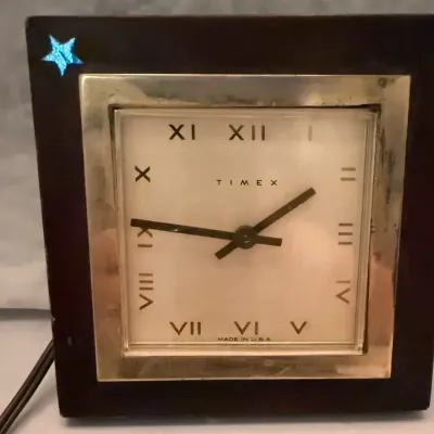 Vintage Timex Thin Electric Desk Clock Model 80700 – Mid-Century Modern w/ Original Price Tag