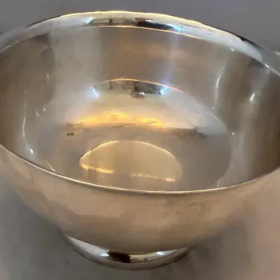 Vintage Silver-Plated Pedestal Serving Bowl – 5” Round
