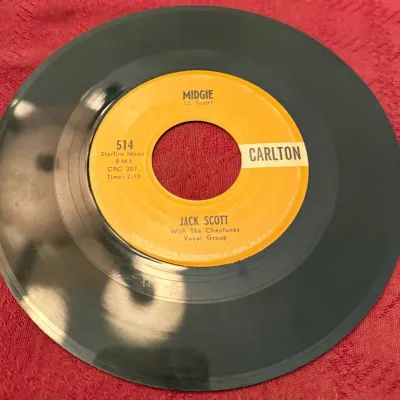 1959 Jack Scott “The Way I Walk” Carlton 514 Rockabilly 45 RPM Vinyl Record