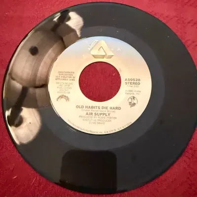 Air Supply All Out of Love / Old Habits Die Hard 1980 Arista AS0520 45 RPM