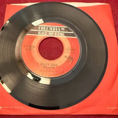 Billy Joel “My Life” / “Big Shot” 45 RPM Columbia Hall of Fame