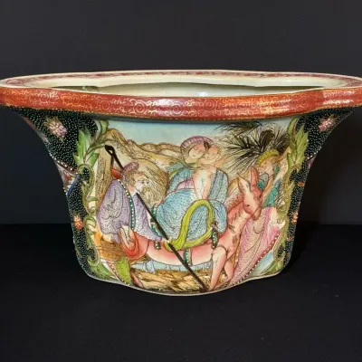 Satsuma-Style Porcelain Planter 