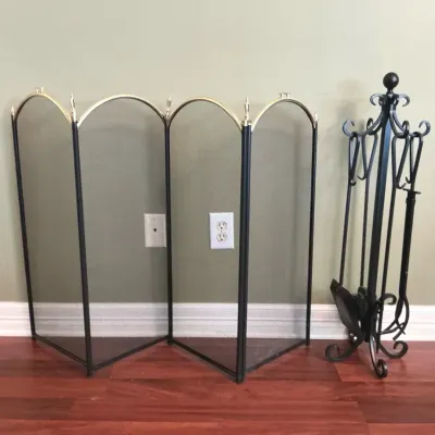 Fireplace Screen And Tools 