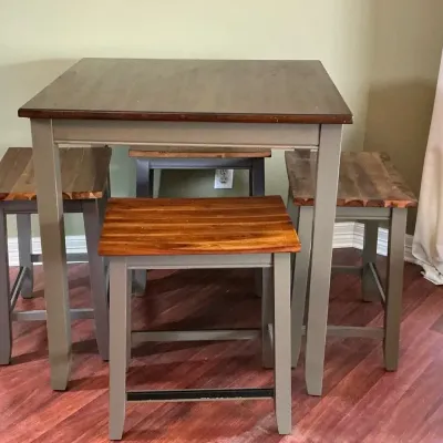 Farmhouse Rustic Table & Stools