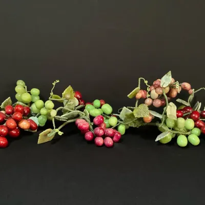 Alabaster Marble Jade Red Green Grapes 