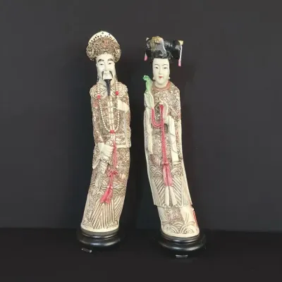Chinese Handmade Resin Emperor & Empress