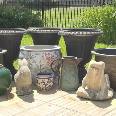 Planters / Garden Statues / Vintage Pitcher