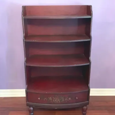 Mahogany Waterfall Style Bookcase