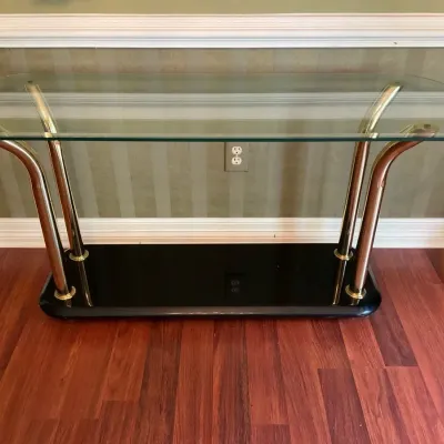 Beveled Glass Top Sofa Table