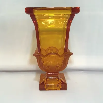 German Akanthus Amber Vase