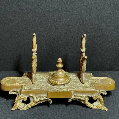 French Bronze Inkwell 
