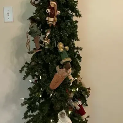 Narrow Alpine Style Christmas Tree