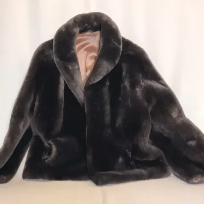 Dark Color Faux Coat