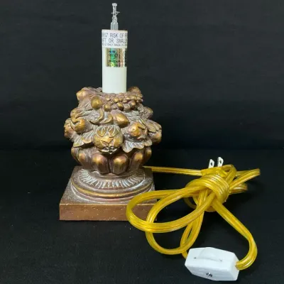 Chalkware Fruit Basket TV Lamp Nightlight Base