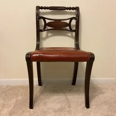 Regency-Style Mahogany Side Chair
