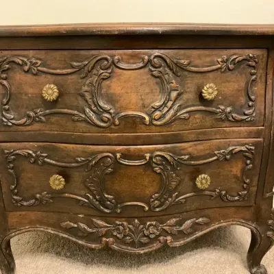 Louis XV Carved Provincial Style Night Stand