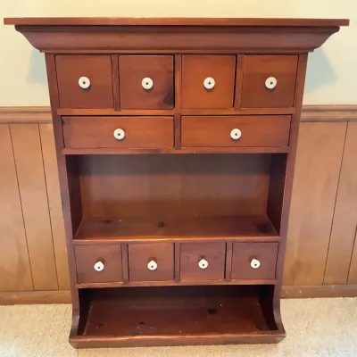 Pine Apothecary Style Hutch Chest