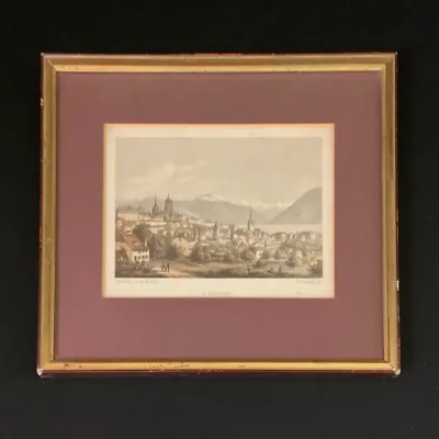 Framed Lithograph Of Lausanne