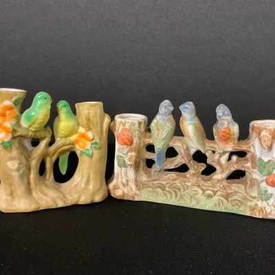 Vintage Double Bud Vase Set