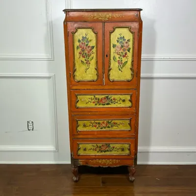 Hand Painted Vintage Cabinet