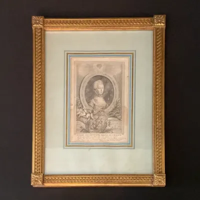 Framed Etching Titled, ‘Marie Antoinette Reine de France’