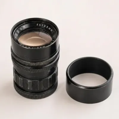 Black Camera Lens With Hood
