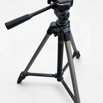 Black and Silver Metal Camera Tripod