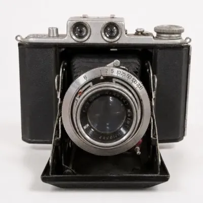 Black and Silver Folding Camera