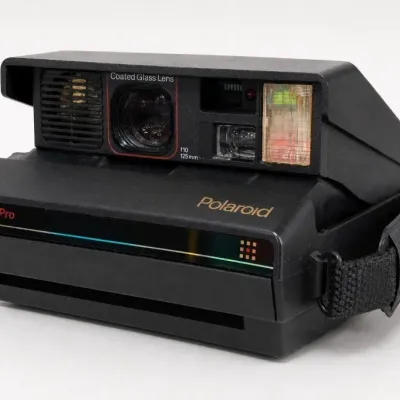 Black Polaroid Instant Film Camera
