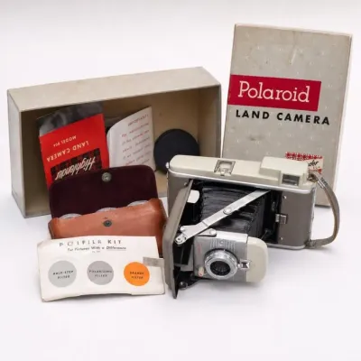 Polaroid Land Camera With Case and Accessories