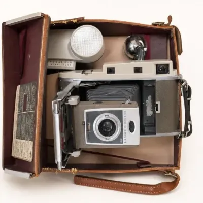 Polaroid Land Camera With Case and Accessories