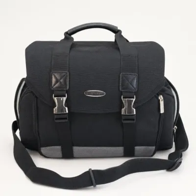 Black and Gray Soft-Sided Travel Bag