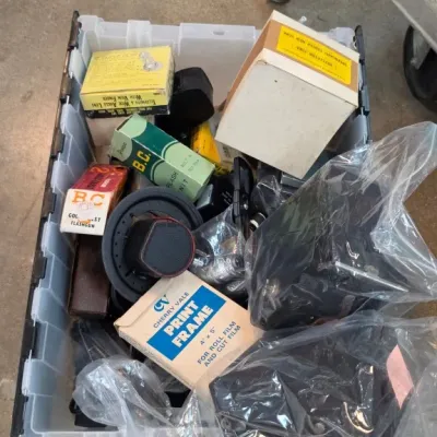 Box of Assorted Darkroom and Photography Supplies