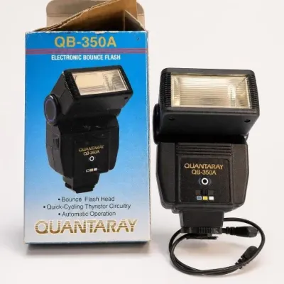 Quantaray QB-350A Electronic Bounce Flash With Box