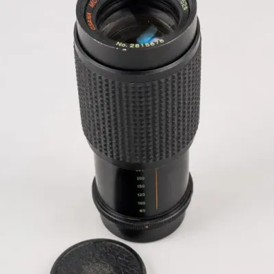 Black Camera Zoom Lens with Cap
