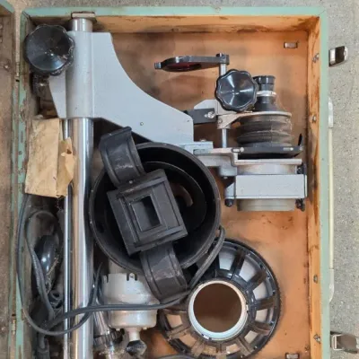 Metal and Plastic Slide Projector Equipment Set