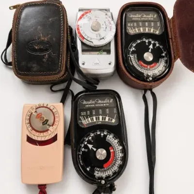 Assorted Handheld Light Meters with Cases