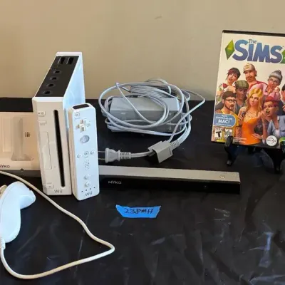 Wii Video Game Console With Sims Games 