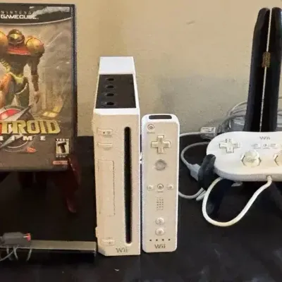 Wii Video Game Console With Game 