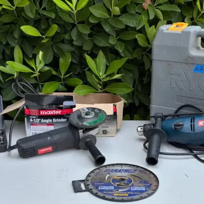 Angle Grinder, Socket&ratchet Set And More  