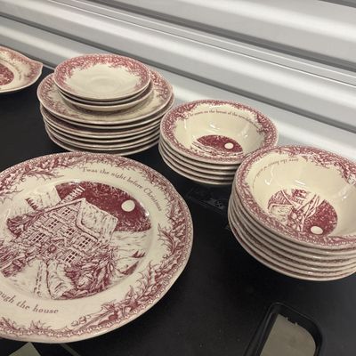 Sale Photo Thumbnail #491: 8 large plates 
12 bowls 
8 small plates
3 saucers
5 cups