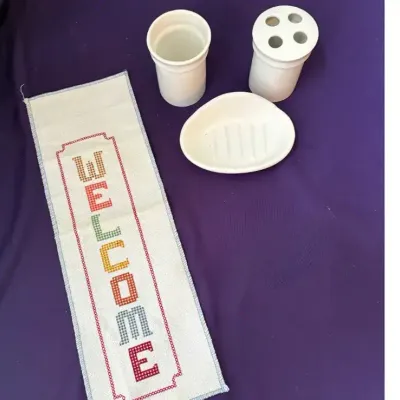 "Welcome" your guests with this Charming Bathroom Set 