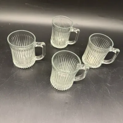12 - 13oz Glass Handled Mugs